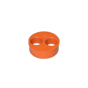 Tappo 2 Fori D.100-40-40 In Pvc Arancio